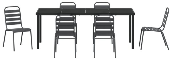 Kert étkező szett 7 pcs Antracit Porszórt acél
