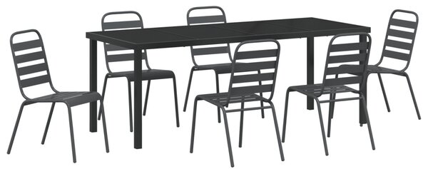 Kert étkező szett 7 pcs Antracit Porszórt acél