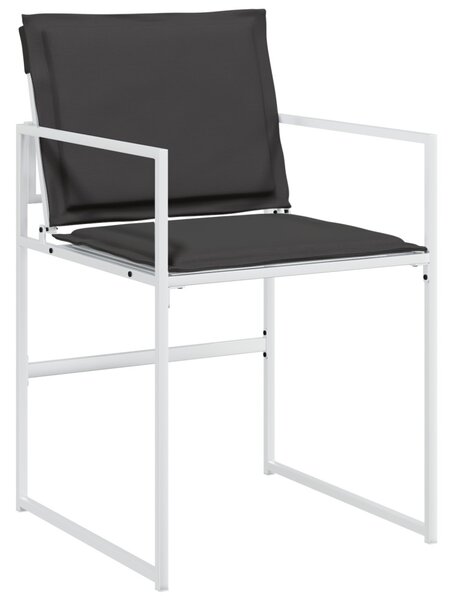 Kert étkező szett 5 pcs Fehér 140 x 70 x 73 cm Textilén és acél