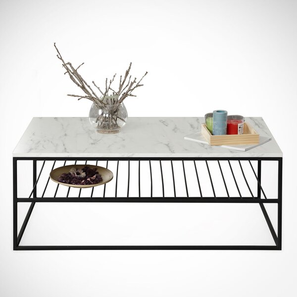 Hanah Home Coffee Table White Black Etna - Marmo