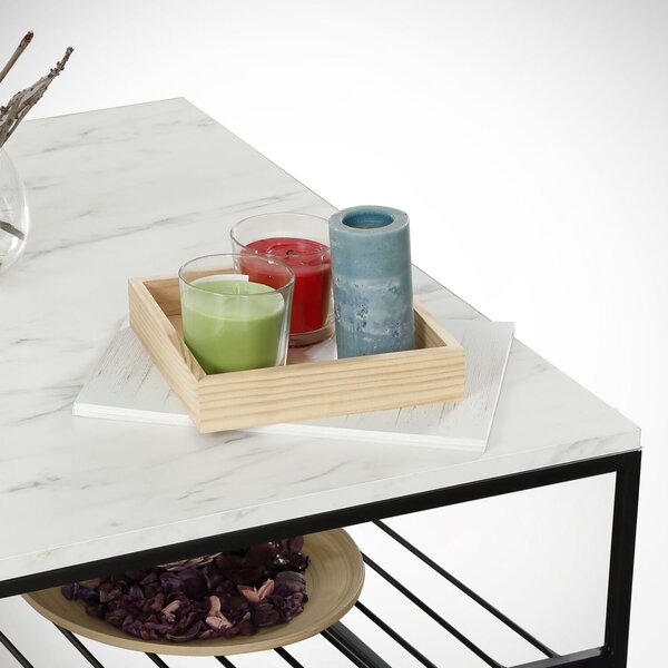 Hanah Home Coffee Table White Black Etna - Marmo