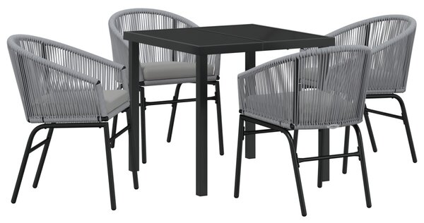 Kert étkező szett 5 pcs Antracit Porszórt acél