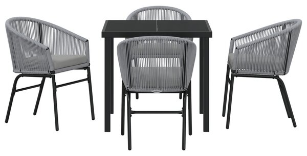 Kert étkező szett 5 pcs Antracit Porszórt acél