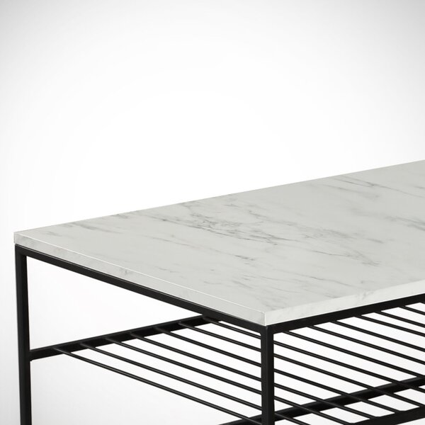 Hanah Home Coffee Table White Black Etna - Marmo