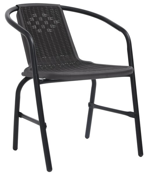 Kert étkező szett 5 pcs Fekete Porszórt acél