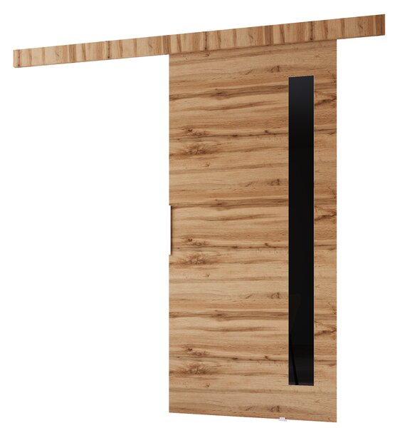 Beltéri faliajtó BARRET 7 - 86 cm, wotan tölgy / fekete