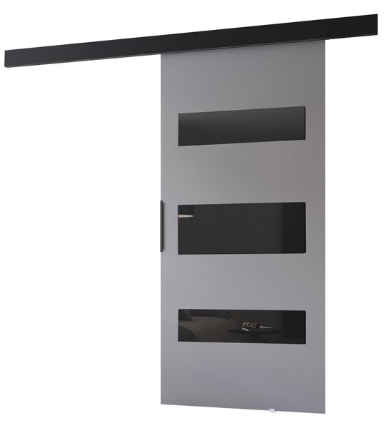BARRET tolóajtó 14 - 86 cm, szürke / fekete