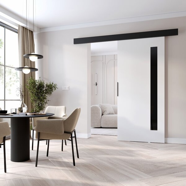 Beltéri faliajtó BARRET 17 - 86 cm, fehér / fekete