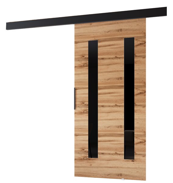 BARRET tolóajtó 18 - 86 cm, wotan tölgy / fekete
