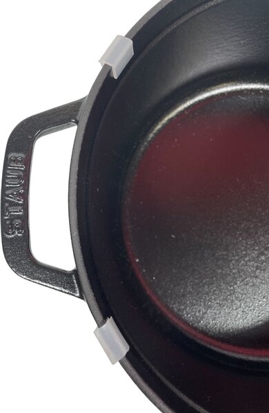 STAUB Öntöttvas főzőedény, zománcozott, 24 cm/3,7 liter, Cocotte Ronde kerek, fekete (50)