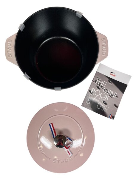 STAUB Öntöttvas főzőedény, zománcozott, 20 cm/3 liter, Cocotte Chistera kerek rózsaszín (54)
