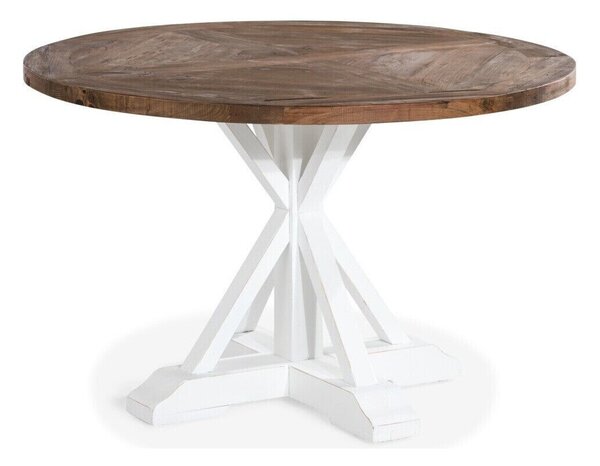 Asztal Scandinavian Choice 796, Szilfa, Fehér, 76cm, Asztallap anyaga, Váz anyaga