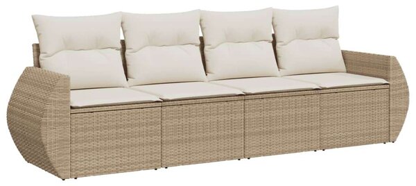 VidaXL Polyrattan Kerti Ülőgarnitúra - 4 részes - Bézs