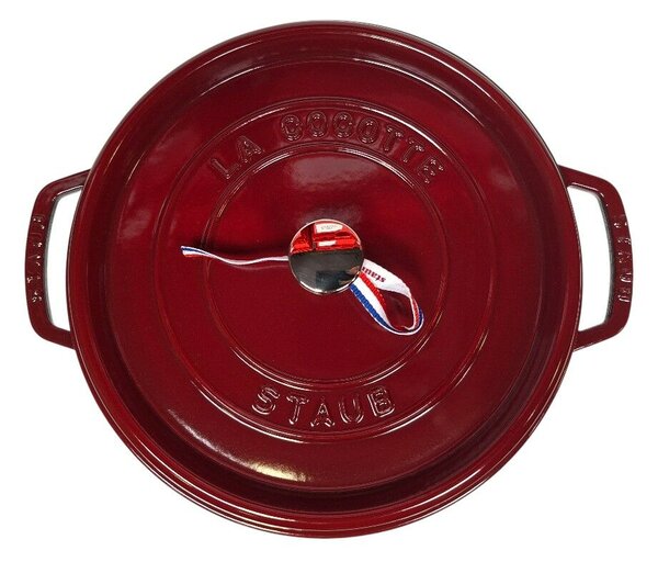 STAUB Öntöttvas főzőedény, zománcozott, 28 cm/6,7 liter, Cocotte Ronde kerek, bordó (113)