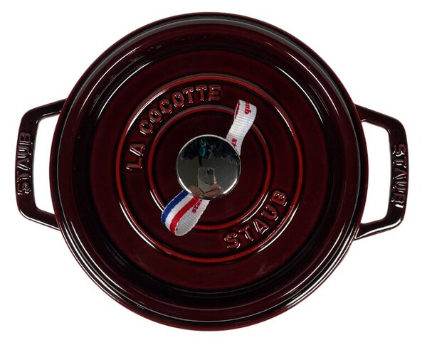 STAUB Öntöttvas főzőedény, zománcozott, 20 cm/2,75 liter, Cocotte Ronde kerek Gránátvörös(34)