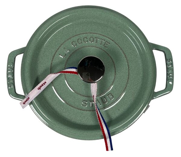 STAUB Öntöttvas főzőedény, zománcozott, 20 cm/2,75 liter, Cocotte Ronde kerek Zöld(35)