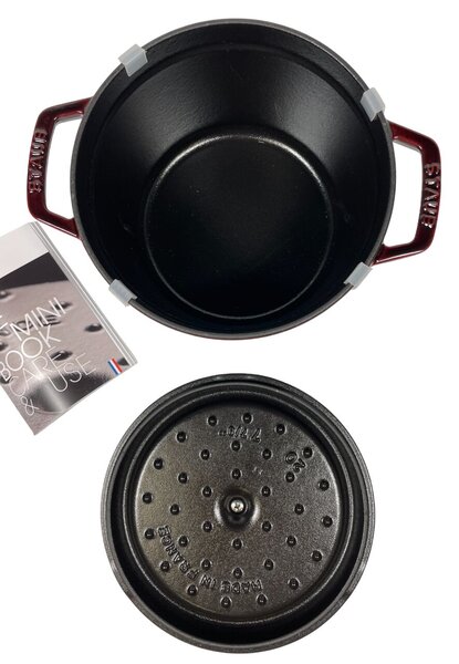 STAUB Öntöttvas főzőedény, zománcozott, 20 cm/2,75 liter, Cocotte Ronde kerek Gránátvörös(34)