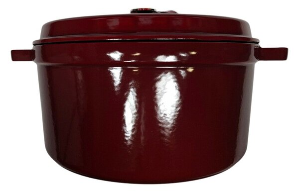 STAUB Öntöttvas főzőedény, zománcozott, 28 cm/6,7 liter, Cocotte Ronde kerek, bordó (113)