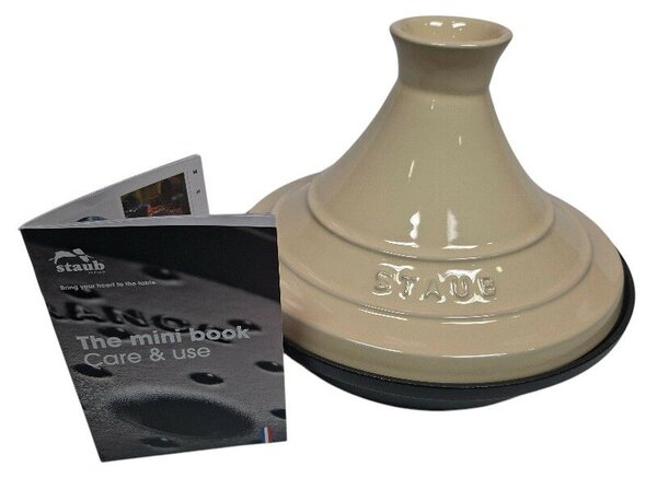Staub Tajine sütőedény 28cm/ 2L Cream Ronde kerek - krém/fekete (114)