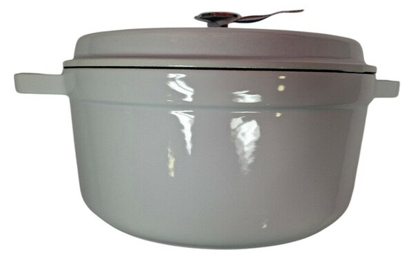 STAUB Öntöttvas főzőedény, zománcozott, 24 cm/3,7 liter, Cocotte Ronde kerek, tiszta fehér (111)