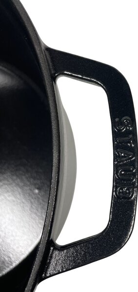 STAUB Cocotte Öntöttvas főzőedény, zománcozott, 30 cm/8,35 liter, Cocotte Ronde kerek, Matt Fekete (68)