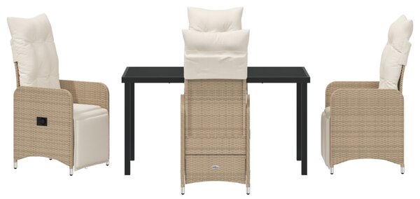 Kert étkező szett 5 pcs Bézs polirattan