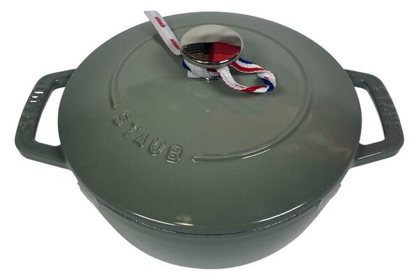 STAUB Öntöttvas főzőedény, zománcozott, 18 cm/1,6 liter, La Marmite kerek , Eukaliptusz(46)