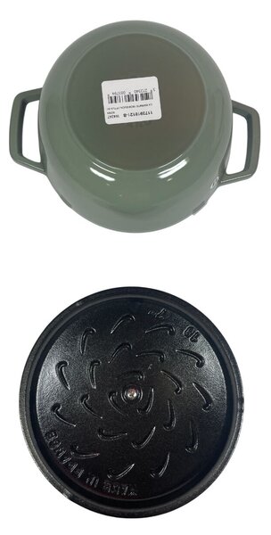 STAUB Öntöttvas főzőedény, zománcozott, 18 cm/1,6 liter, La Marmite kerek , Eukaliptusz(46)
