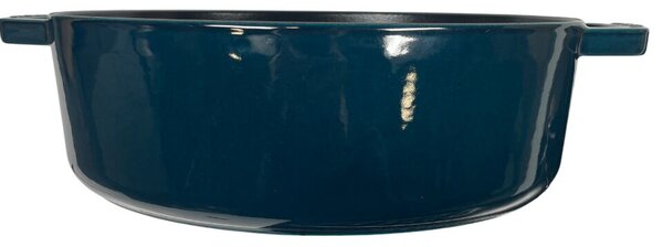 STAUB Öntöttvas főzőedény, zománcozott, 31 cm/5,6 liter, Tengerkék színű (62)