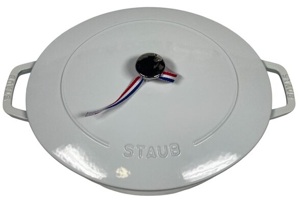 STAUB Öntöttvas főzőedény, zománcozott, 31 cm/5,6 liter, Fehér színű (76)