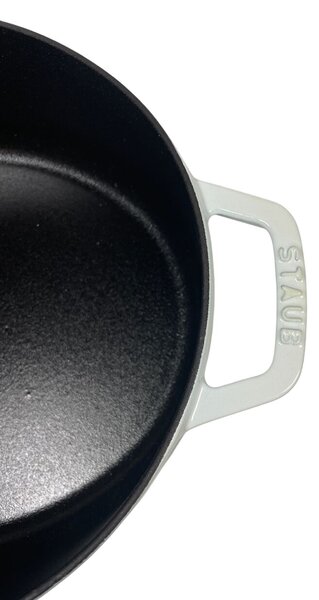STAUB Öntöttvas főzőedény, zománcozott, 31 cm/5,6 liter, Fehér színű (76)