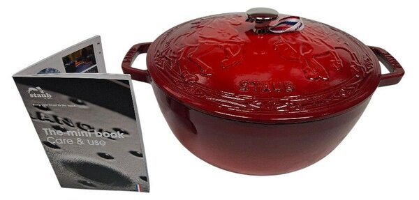 STAUB Öntöttvas főzőedény, zománcozott, 26 cm/4,9 liter, Cocotte Ronde kerek, cseresznye (109)