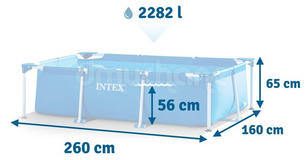 Intex Rack kerti medence 260 x 160 x 65 cm 2 az 1-ben szett 28271