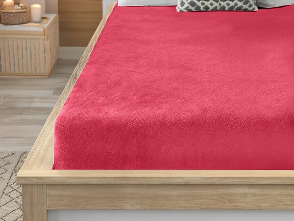 Mikroplüss lepedő SOFT 90x200 cm piros