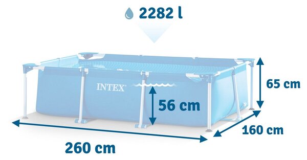 Intex Rack kerti medence 260 x 160 x 65 cm 2 az 1-ben szett 28271