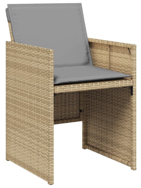 Kert étkező szett 5 pcs Bézs polirattan