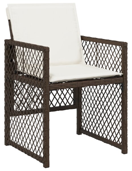 Kert étkező szett 5 pcs Barna polirattan