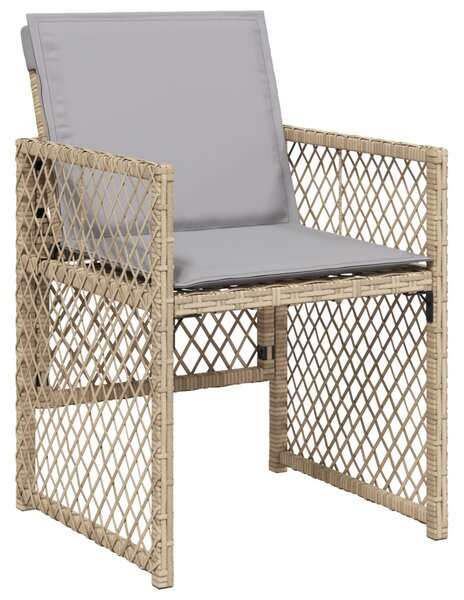 Kert étkező szett 5 pcs Bézs polirattan