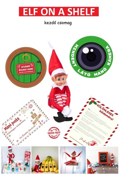 Elf on the Shelf karácsonyi csínytevő Manó kezdőcsomag