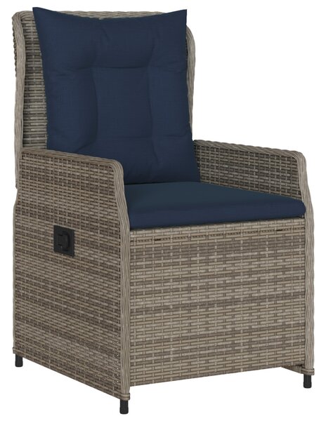 Kert étkező szett párnával 7 pcs Szürke Poli rattan
