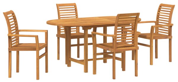 Kert étkező szett 5 pcs Barna Tömör Teakfa