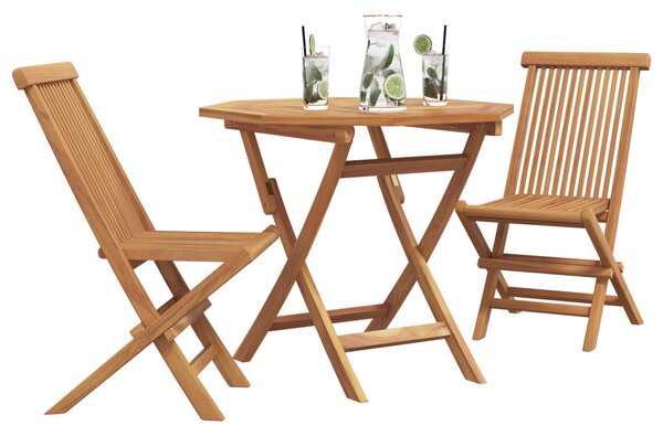Kert étkező szett 3 pcs Barna Tömör Akácfa