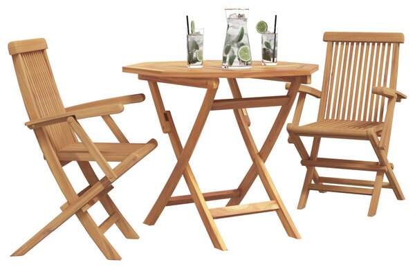 Kert étkező szett 3 pcs Barna Tömör Akácfa