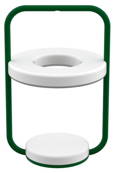 Sötétzöld újratölthető LED asztali lámpa Fermob Ulli 30 cm