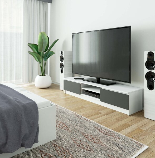 TV asztal Katalina (fehér + szürke)