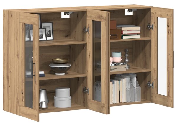 Fali Szekrények 2 db Artisan Tölgy 69.5x34x90 cm Mérnöki Fa