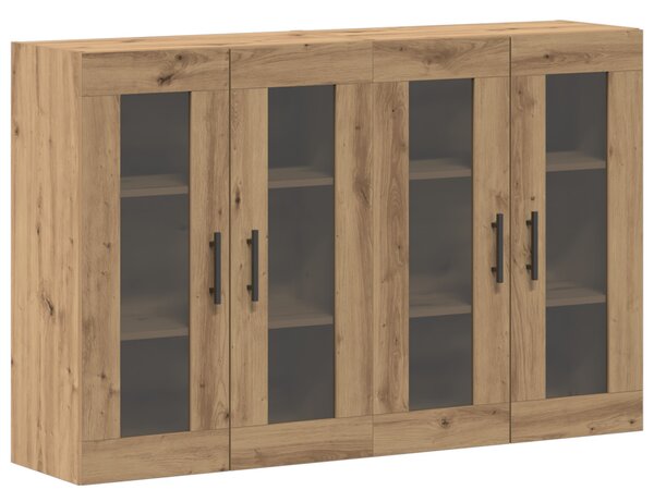 Fali Szekrények 2 db Artisan Tölgy 69.5x34x90 cm Mérnöki Fa
