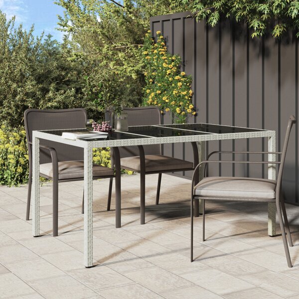 Kerti Asztal Fehér 150 x 90 x 75 cm polirattan