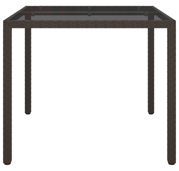 Kerti Asztal Barna 90 x 90 x 75 cm polirattan