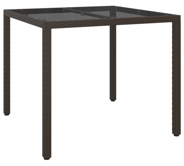 Kerti Asztal Barna 90 x 90 x 75 cm polirattan